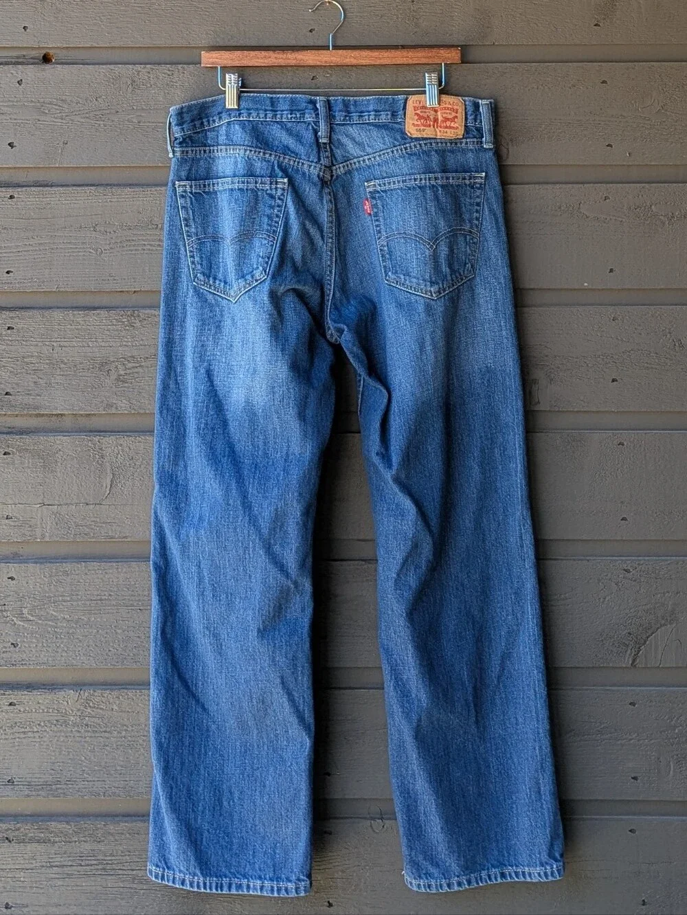 Levi's 559 Relaxed Straight Leg Jeans Size W34 L30 100% Cotton